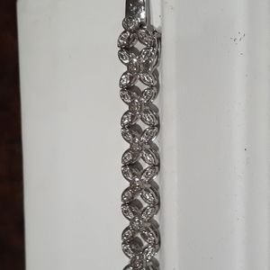 Sterling silver flower bracelet